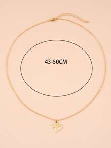 Vòng cổ mặt dây chuyền đơn giản - Vàng - Xem 3