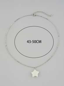 Vòng cổ mặt dây chuyền Glow In The Dark - Bạc - Xem 3