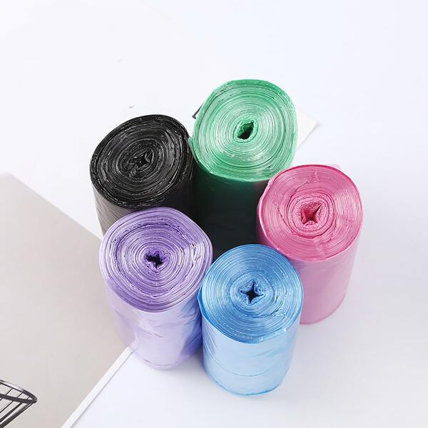 

1roll Random Color Garbage Bag, Multicolor