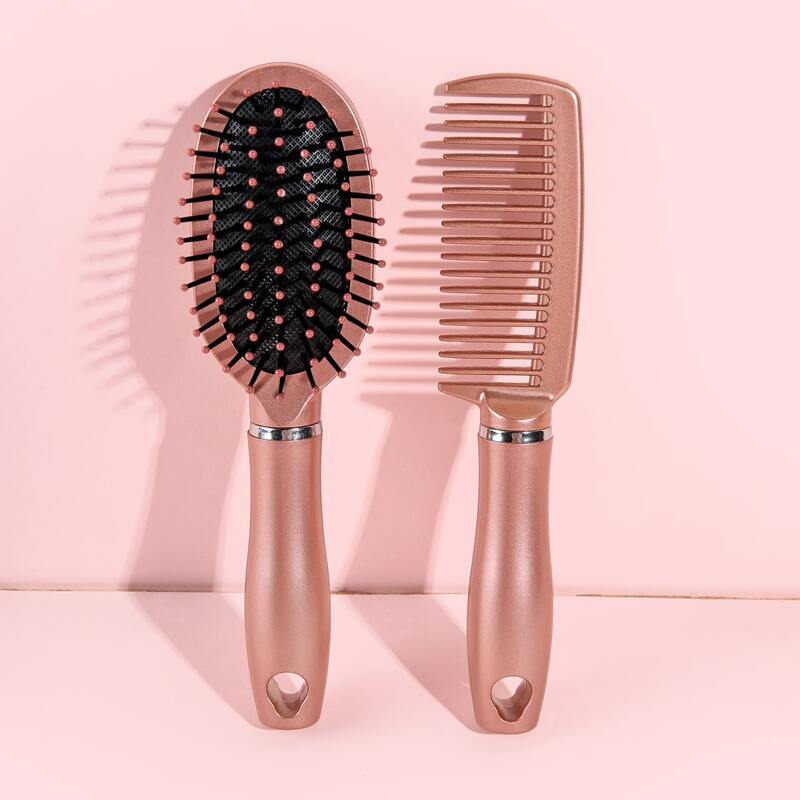 

1pc Hair Brush & 1pc Hair Comb, Pink