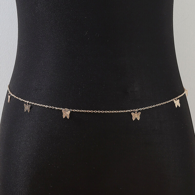

Butterfly Charm Waist Chain, Gold