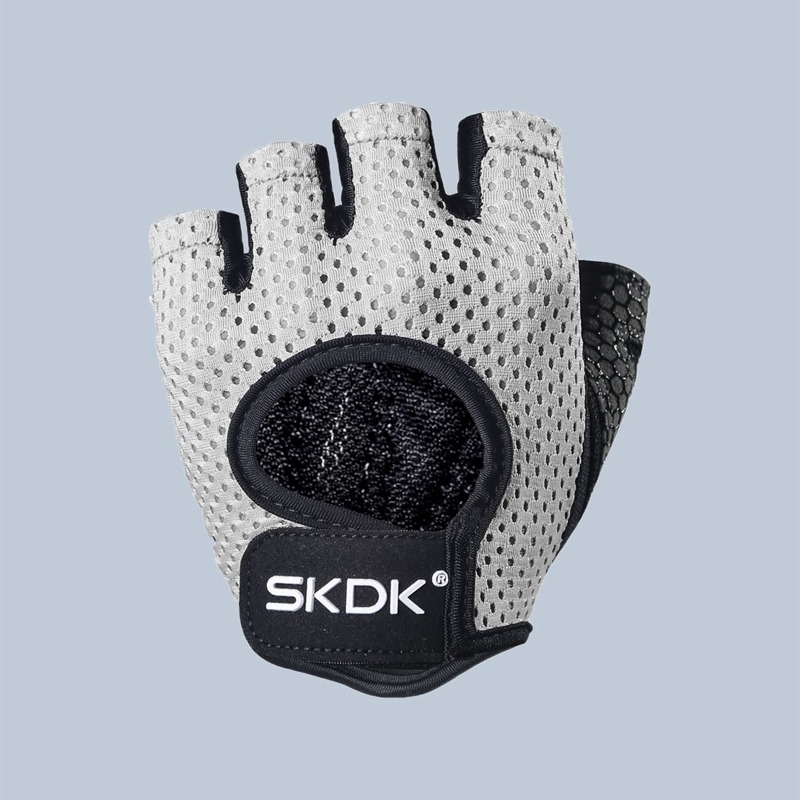 1pair Sports Half-finger Gloves, Grey