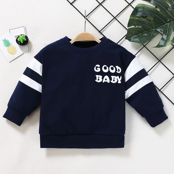 

Baby Letter Graphic Sweatshirt, Navy blue