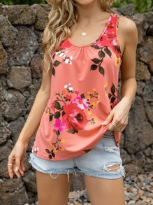 DEARCASE Floral Print Tank Top
