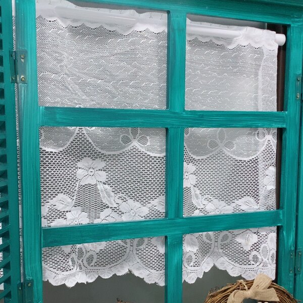 

Embroidery Lace Valance, White