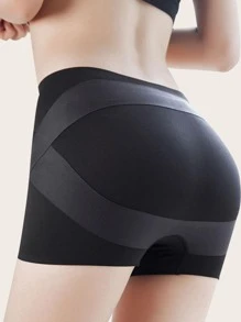 Solid Shapewear Shorts - Black - View 2