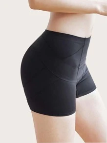 Solid Shapewear Shorts - Black - View 3