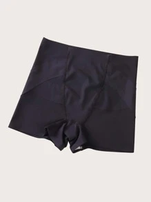 Solid Shapewear Shorts - Black - View 4
