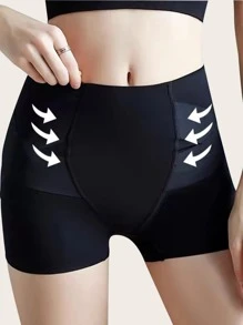 Solid Shapewear Shorts - Black - View 5