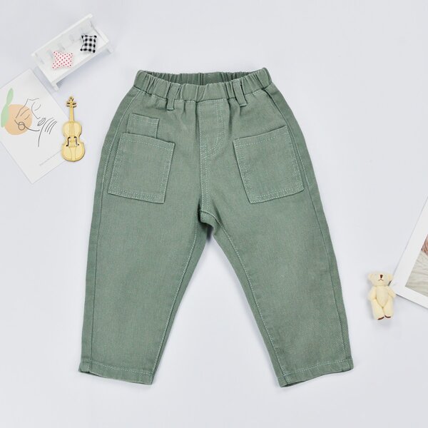 

Baby Boy Dual Pocket Jeans, Mint green