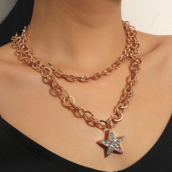 

2pcs Chain Necklace, Gold