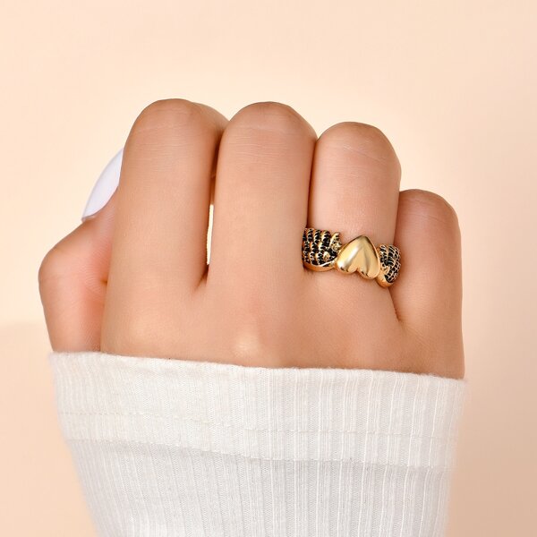 

Heart Detail Alloy Ring, Gold