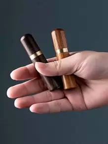 1pc Wooden Random Toothpick Holder - Multicolor - View 3