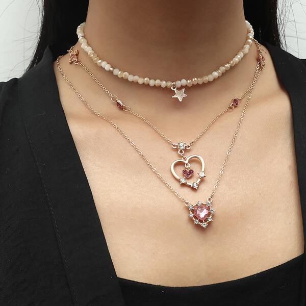 

Star Charm Layered Necklace, Gold