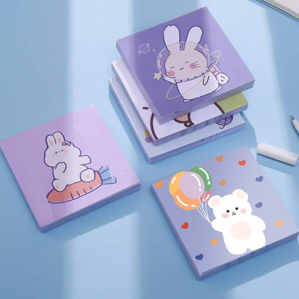 

1pc Cartoon Graphic Random Memo Pad, Multicolor