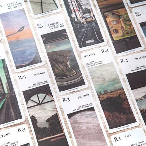 

5pcs Scenery Pattern Random Bookmark, Multicolor
