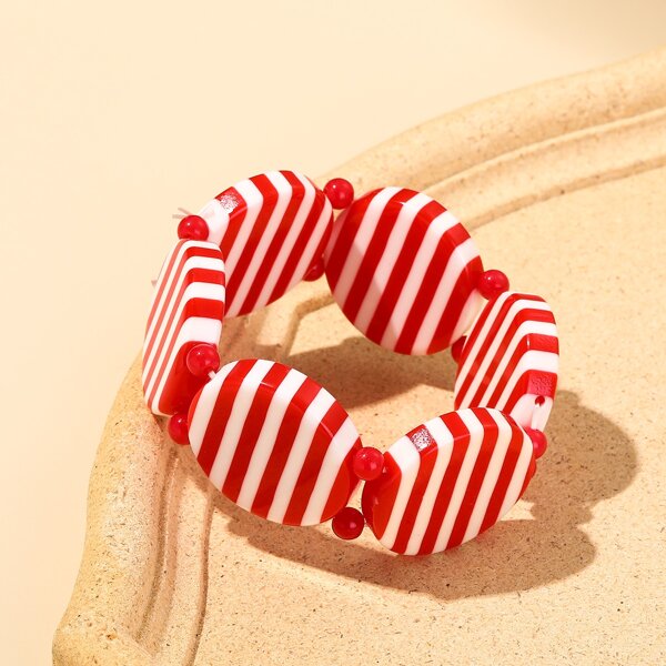 

Striped Pattern Bracelet, Multicolor
