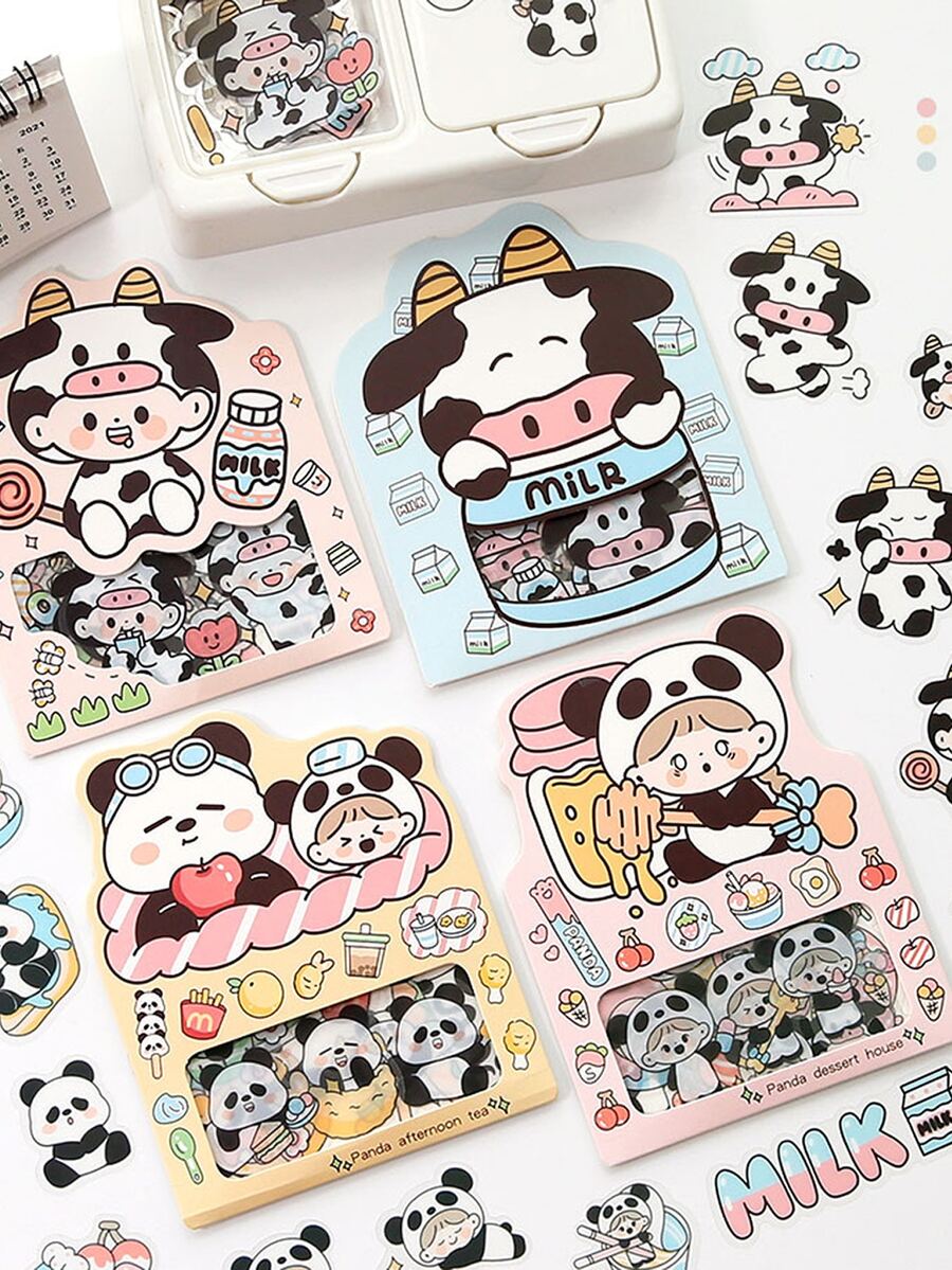 1pack Cartoon Graphic Random Sticker - Nhiều màu - Xem 1