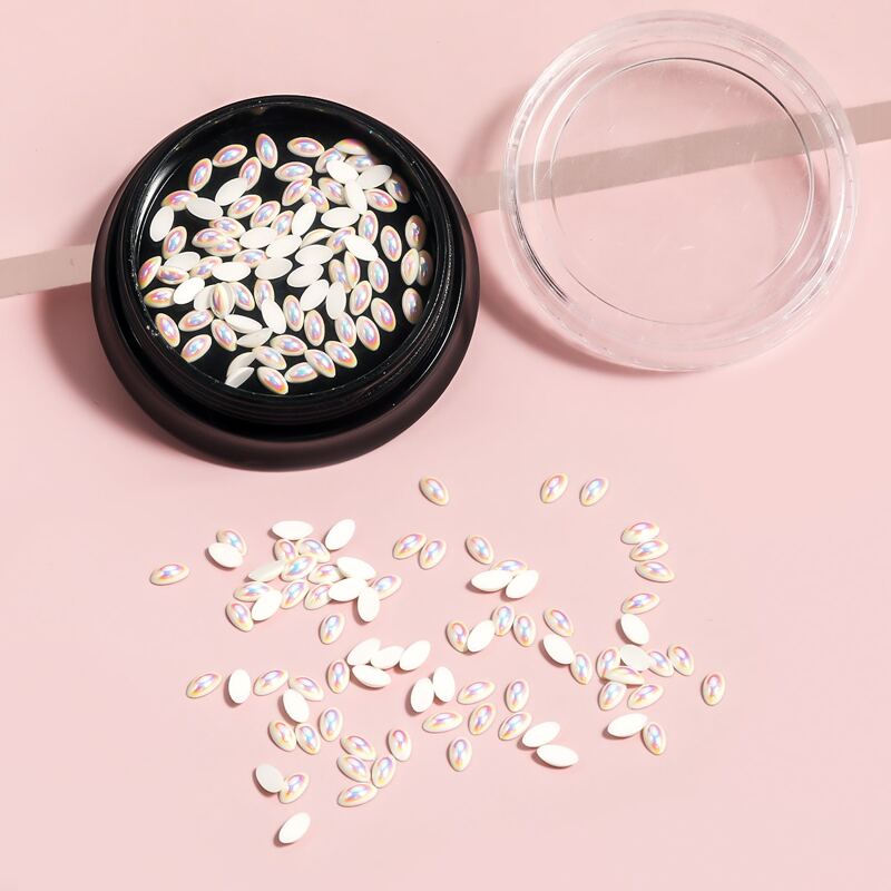 

1box Faux Pearl Nail Art Decoration, Pink
