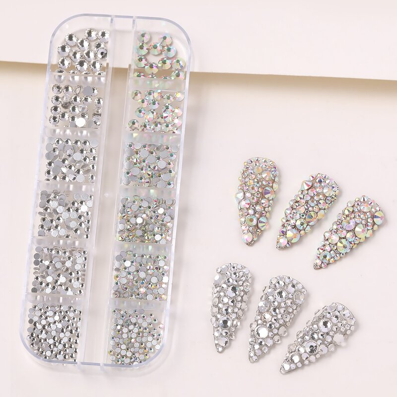 

1box Rhinestone Nail Art Decoration, Multicolor
