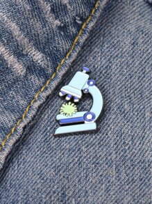 顯微鏡設計胸針 - 藍色 - 查看 1