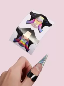 Khuôn làm móng cho móng Acrylic, 100 khuôn làm móng cho đầu móng Polygel, Khuôn làm móng cho gel đắp, Khuôn làm móng cuộn cho tiệm làm móng, Miếng dán tạo hình móng có đánh số để tự làm móng nghệ thuật, Đồ dùng làm móng, Dụng cụ làm móng, Dụng cụ làm móng, Trở lại trường, Móng tay, Dụng cụ làm móng để ấn vào móng - Nhiều màu - Xem 1