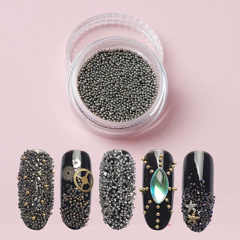 

1box Nail Art Decoration, Dark grey