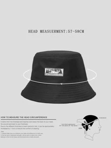 Mũ xô đồ họa nam chữ cái - màu đen - Xem 4