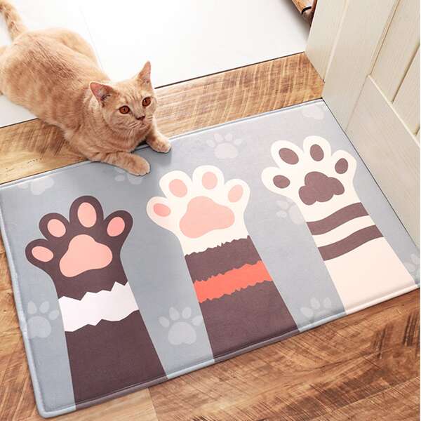 

Cat Paw Floor Mat, Multicolor