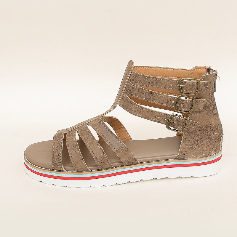 

Minimalist Gladiator Sandals, Brown