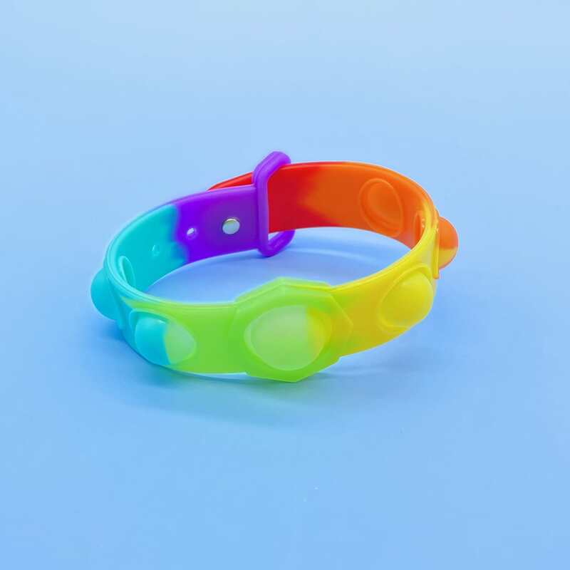 

1pc Push Pop Bubble Wristband, Multicolor