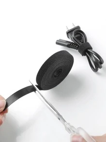 Dây đeo cáp dữ liệu 1pc Hook-and-loop Fastener - màu đen - Xem 2