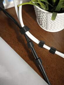 Dây đeo cáp dữ liệu 1pc Hook-and-loop Fastener - màu đen - Xem 3