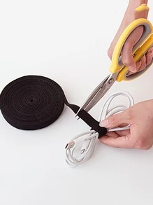 Dây đeo cáp dữ liệu 1pc Hook-and-loop Fastener - màu đen - Xem 5