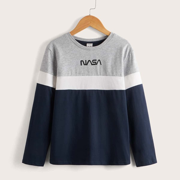

Boys Letter Graphic Colorblock Tee, Multicolor