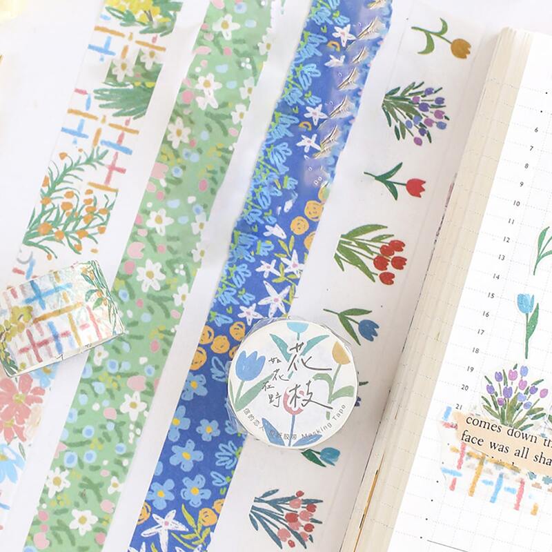 

1roll Flower Print Random Washi Tape, Multicolor