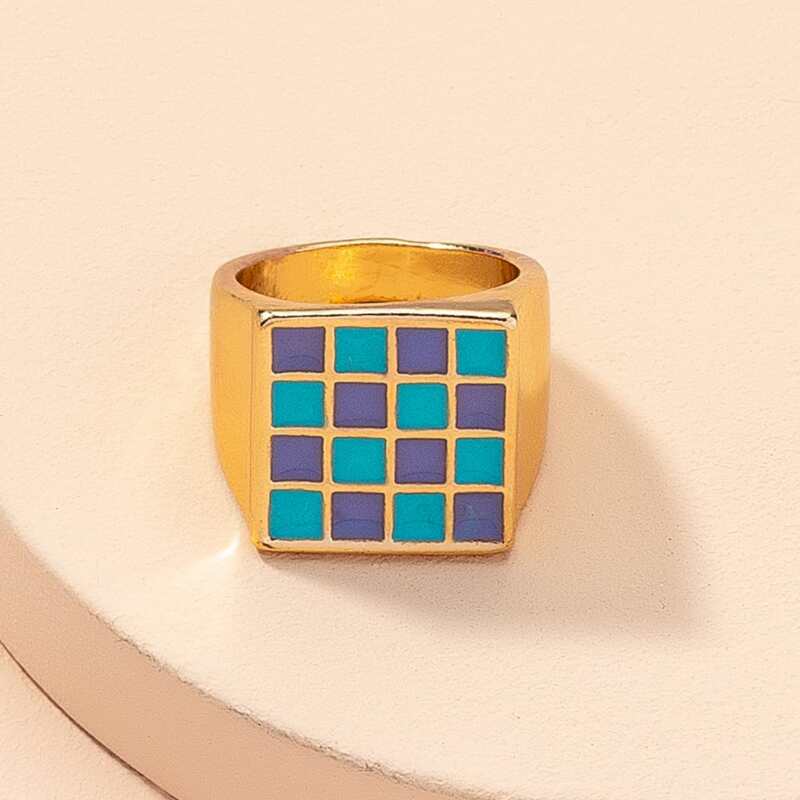 

Geo Design Ring, Gold