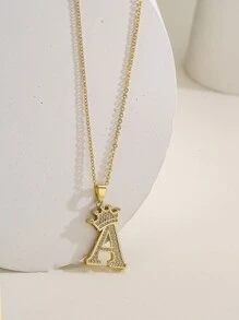 AmaranTeen 18K gold plated colorful zircon women pendant necklace AmaranTeen 18K gold plated colorful zircon women pendant necklace