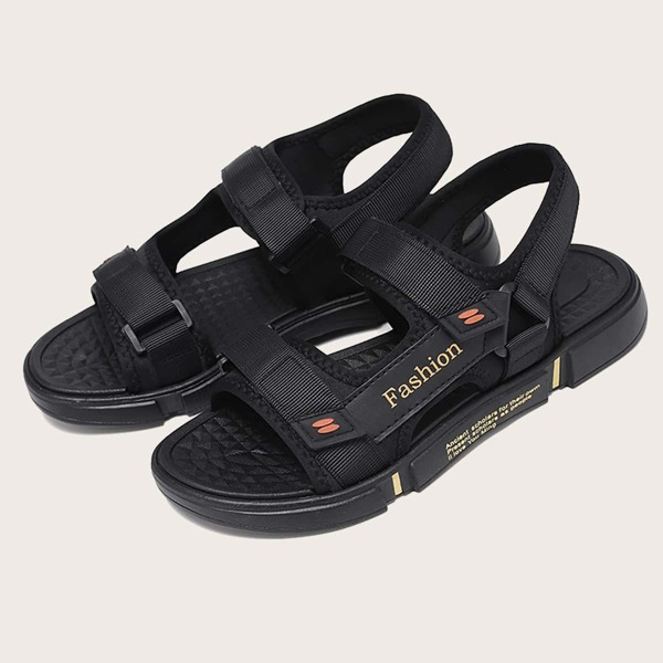 

Baby Boy Hook-and-Loop Sandals, Black