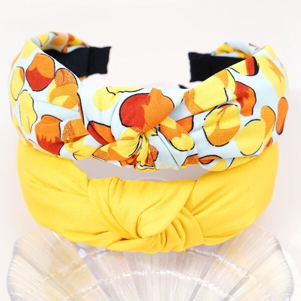 

2pcs Knot Decor Headband, Multicolor