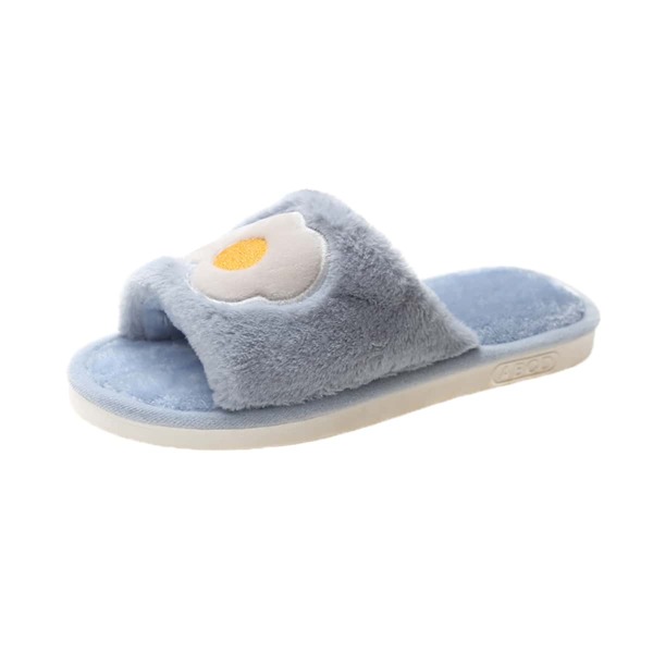

Cartoon Graphic Bedroom Slippers, Baby blue