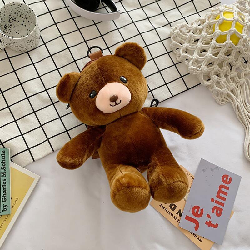 

Cartoon Bear Shaped Backpack, Brown