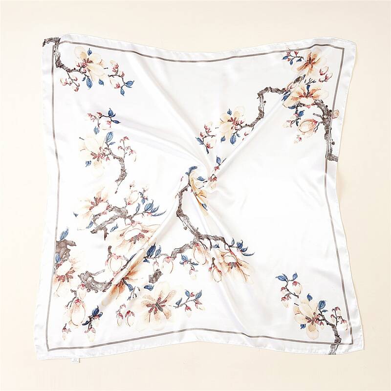

Floral Pattern Bandana, White
