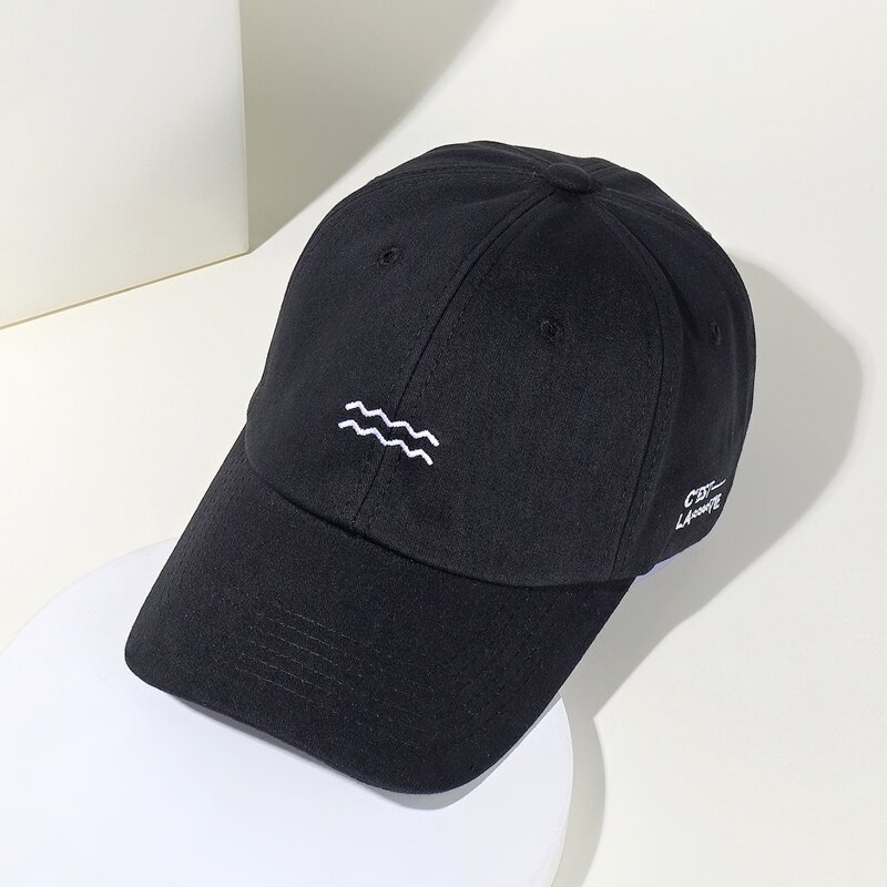 

Graphic Embroidery Baseball Cap, Black