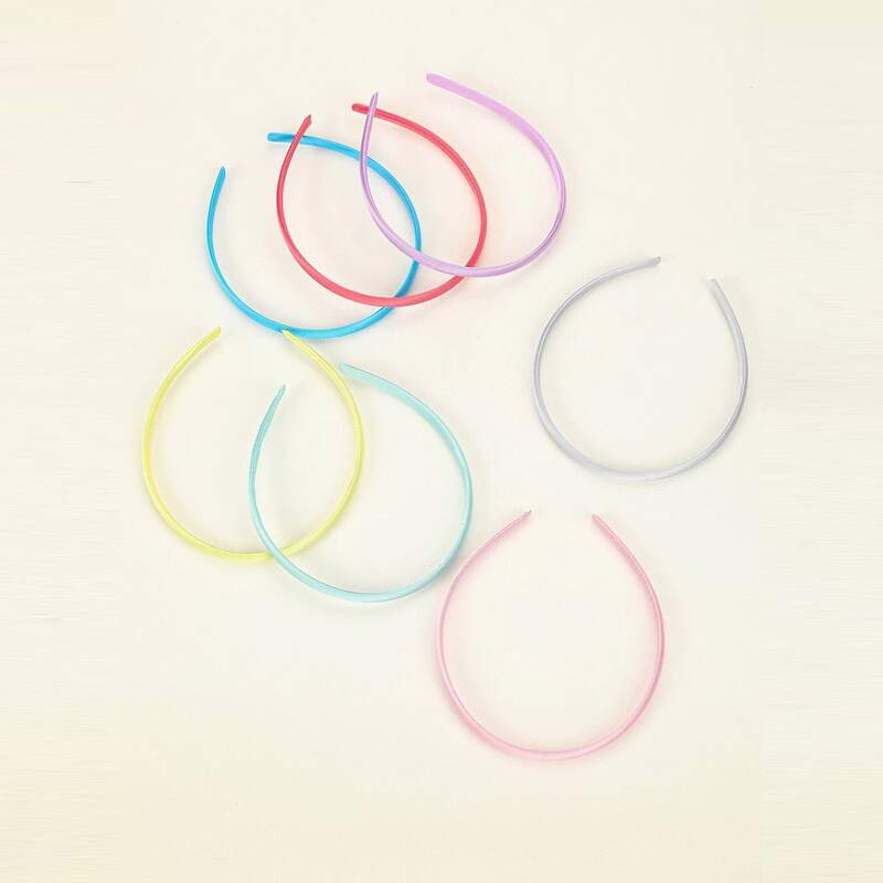 

5pcs Random Solid Headband, Multicolor