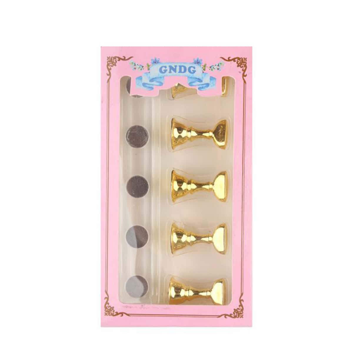 

5pcs Nail Practice Display Stand, Gold