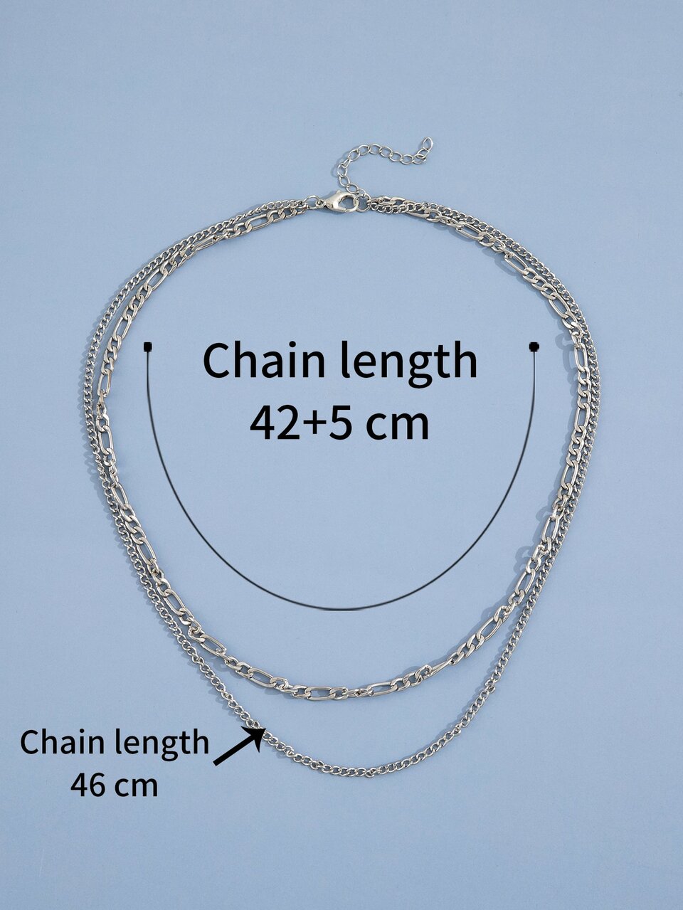 Fashionable and Popular Men Simple and Stylish Layered Necklace Punk Hip Pop Style for Jewelry Gift and for a Stylish Look