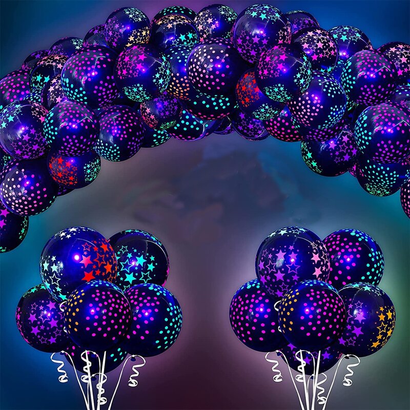 

40pcs Luminous Balloon Set, Multicolor