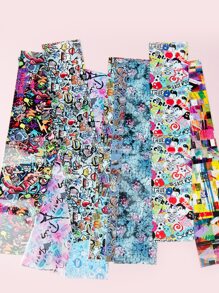 10sheets Cartoon Graphic Nail Art Sticker - Multicolor - View 2