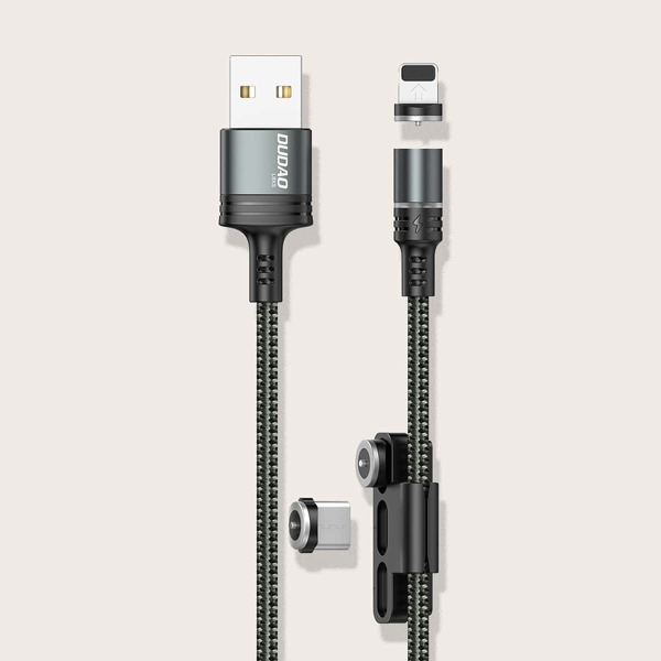 

3 In 1 Magnetic Head Data Cable, Grey